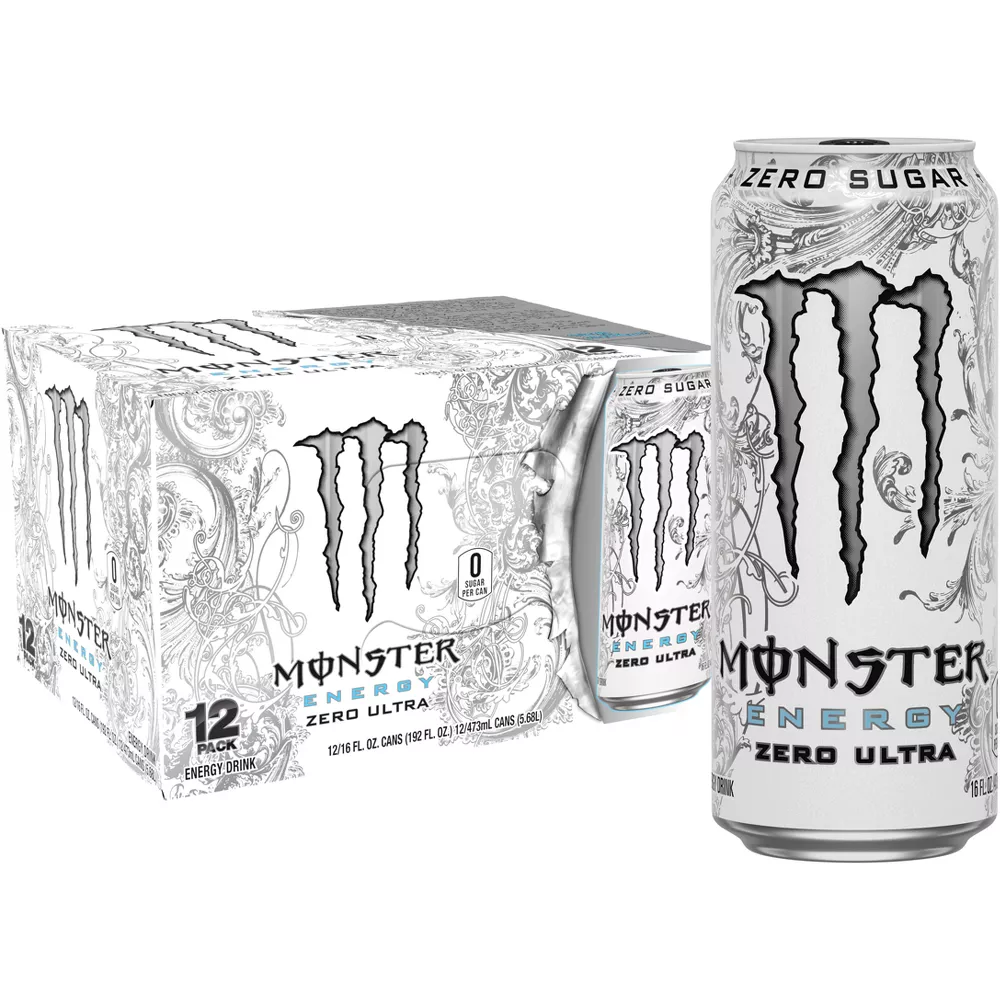 Monster Energy Zero Ultra - 12pk/16 fl oz Cans: Caffeinated