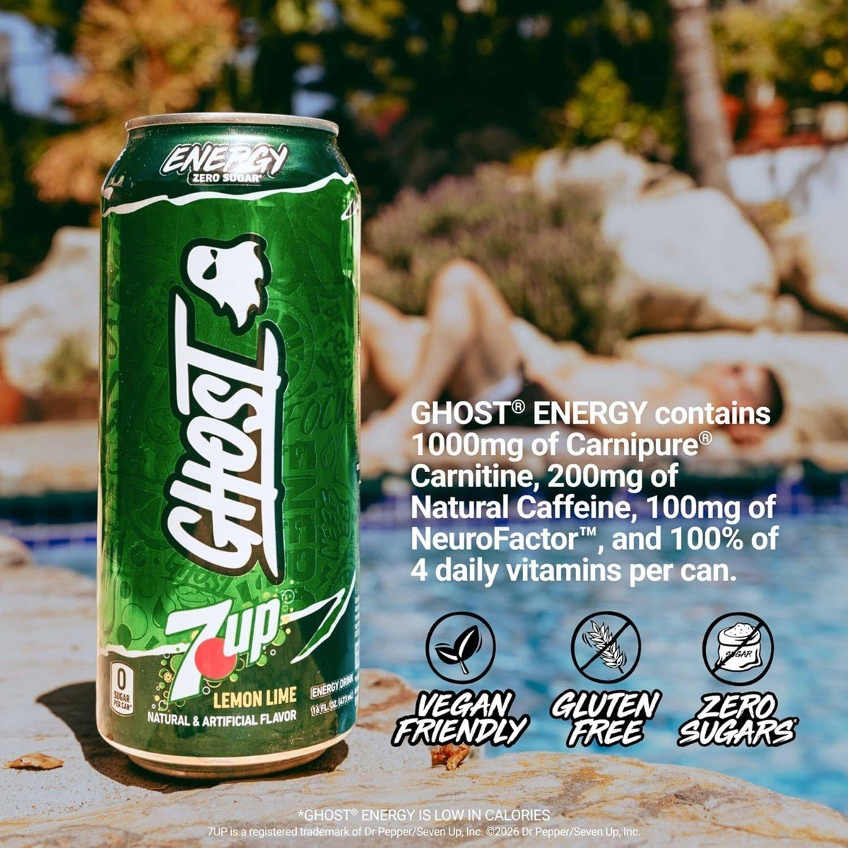 GHOST Energy Drink 7UP - 16oz: Caffeinated - Image 5