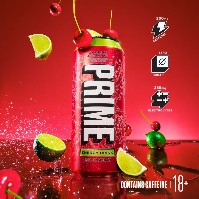 Prime Cherry Limeade Energy Drink - 16 fl oz: Caffeinated - Image 5