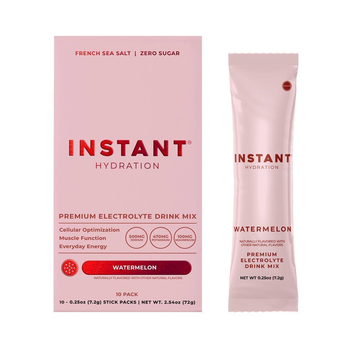 Instant Hydration Watermelon Electrolyte Drink Mix Sports Drink - 10ct/72gms