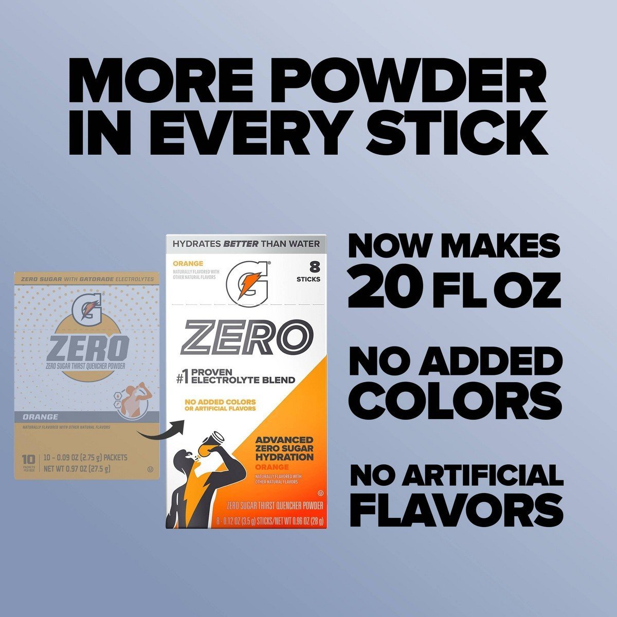 Gatorade GZERO Orange Sports Drink Mix - 8pk - Image 3