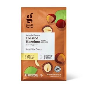 Naturally Flavored Toasted Hazelnut Light Roast Ground Coffee - 12oz - Good & Gather: Rainforest Alliance Certified, Latin American Arabica Beans