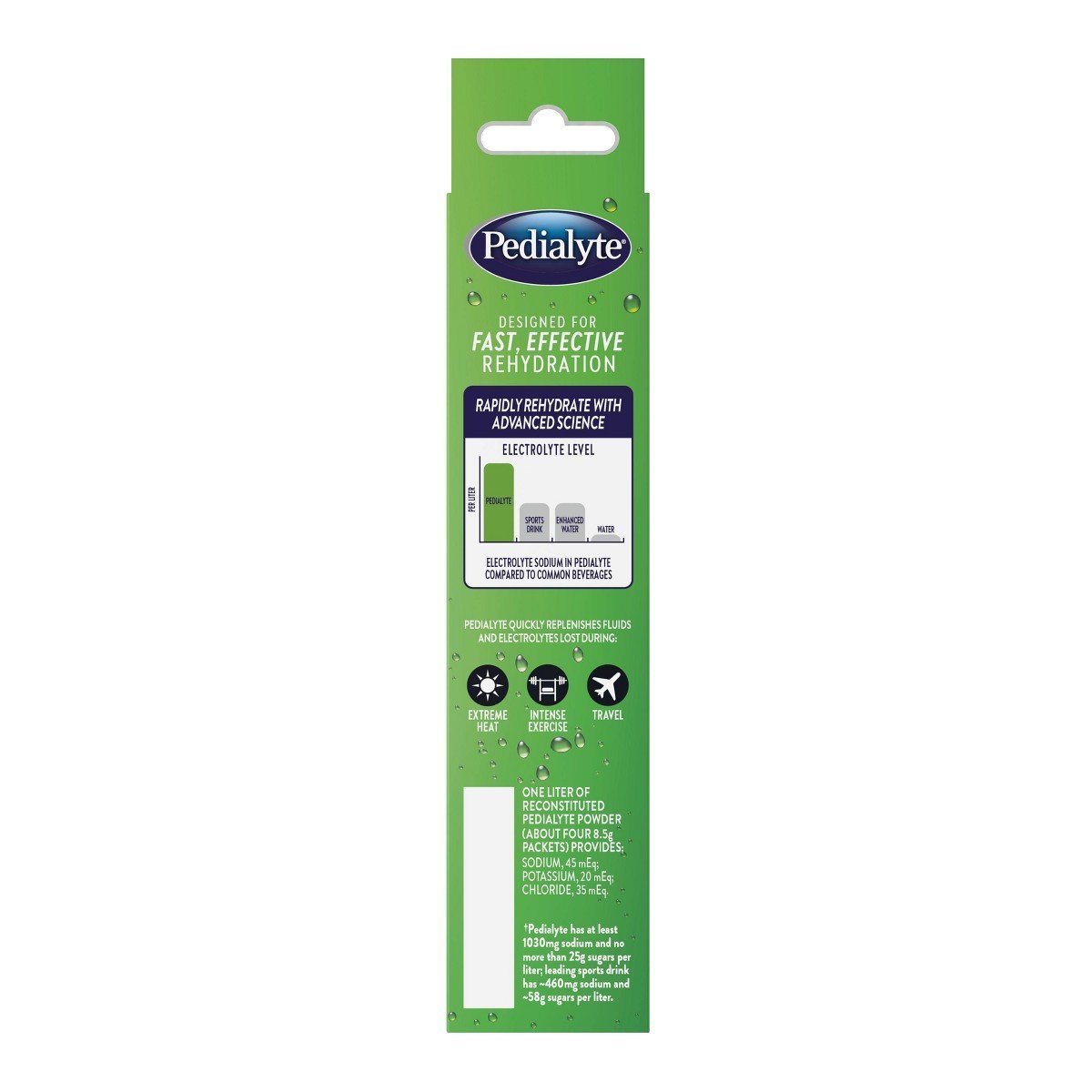 Pedialyte Fast Hydration Electrolyte Powdered Drink - Apple - 1.2oz/4pk - Image 3