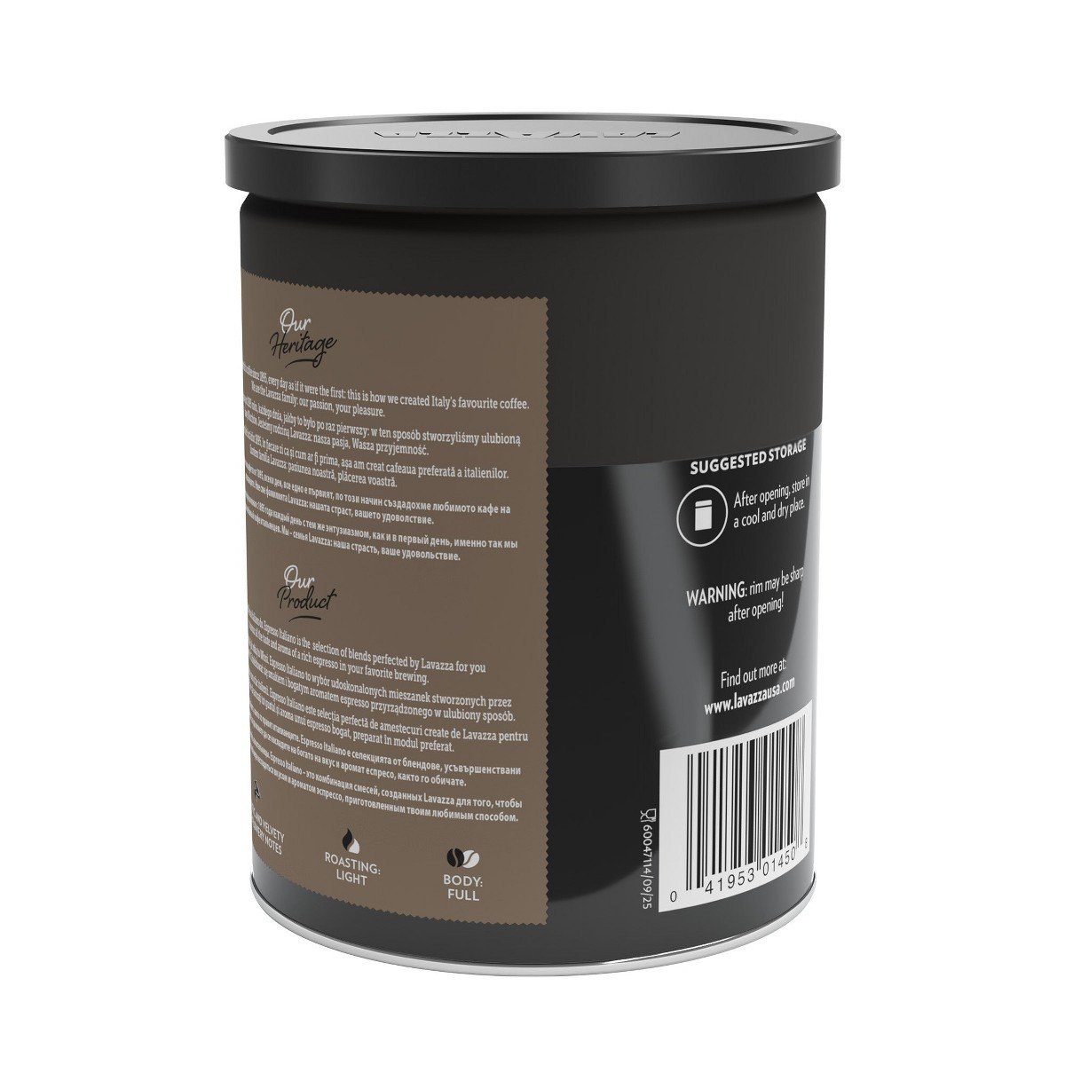 Lavazza Espresso Ground Coffee, Medium Roast, 100% Arabica, 8 oz Tin (Pack of 12) N/A 1 - Image 5