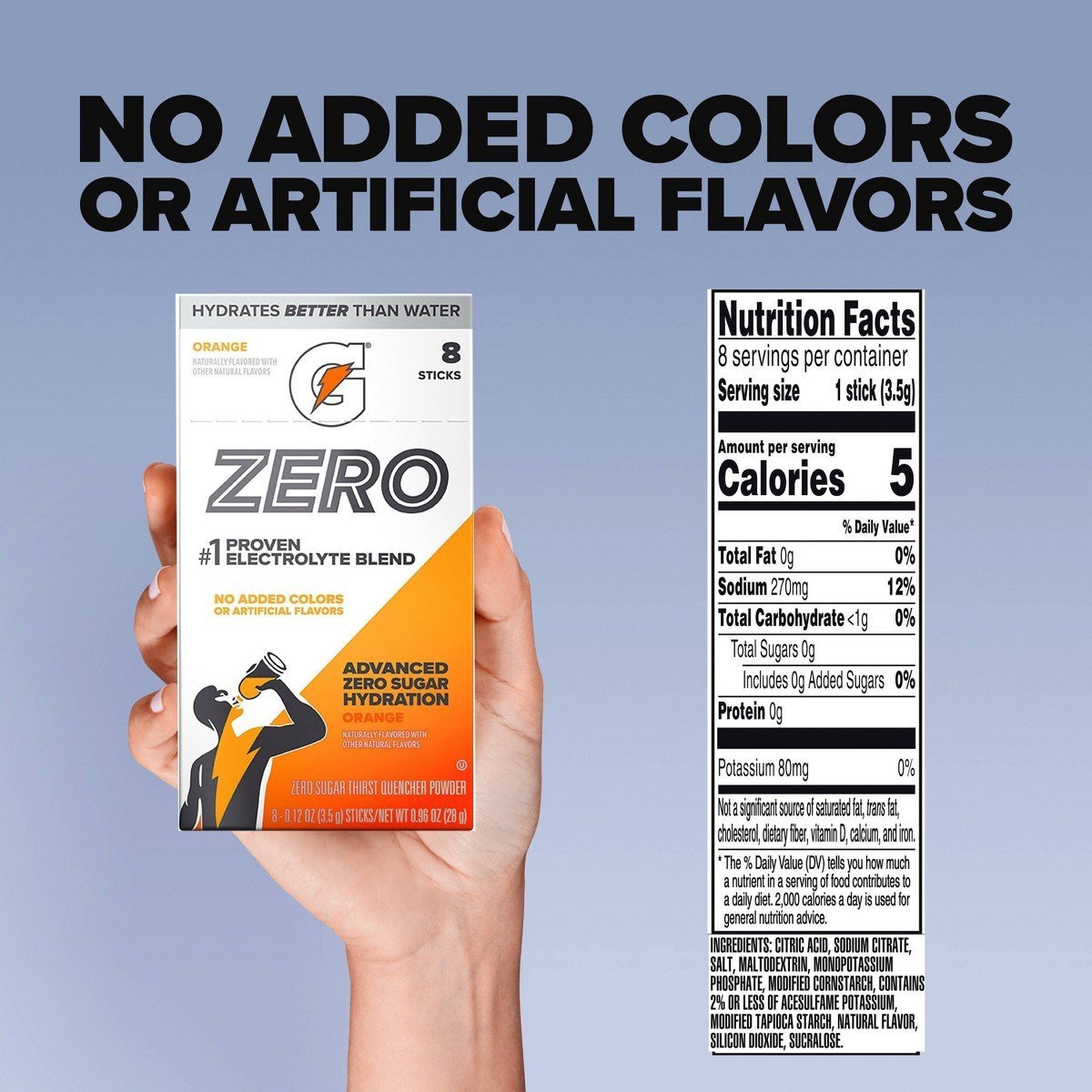 Gatorade GZERO Orange Sports Drink Mix - 8pk - Image 4