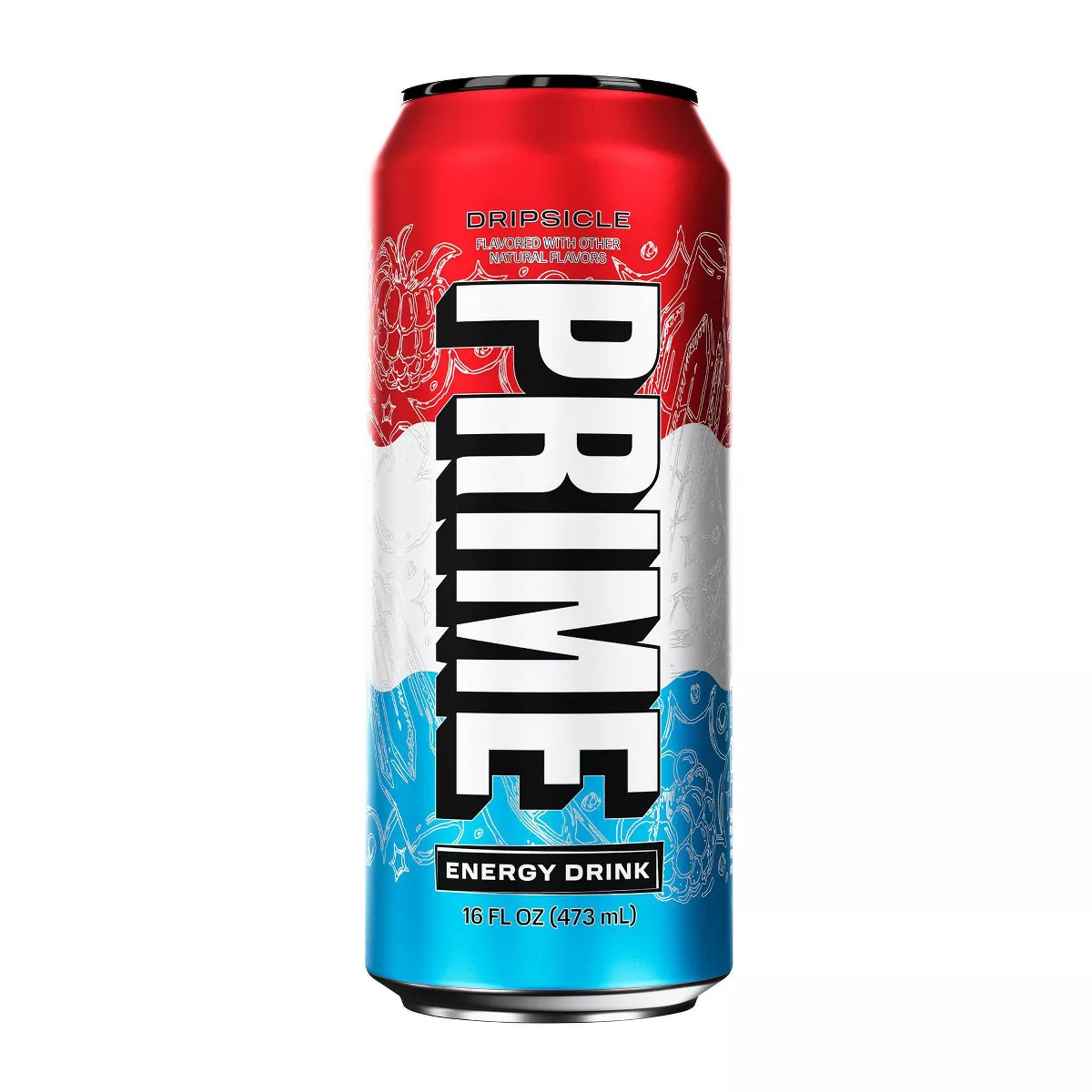 Prime Dripsicle Energy Drink - 16 fl oz: Caffeinated, Tropical Punch