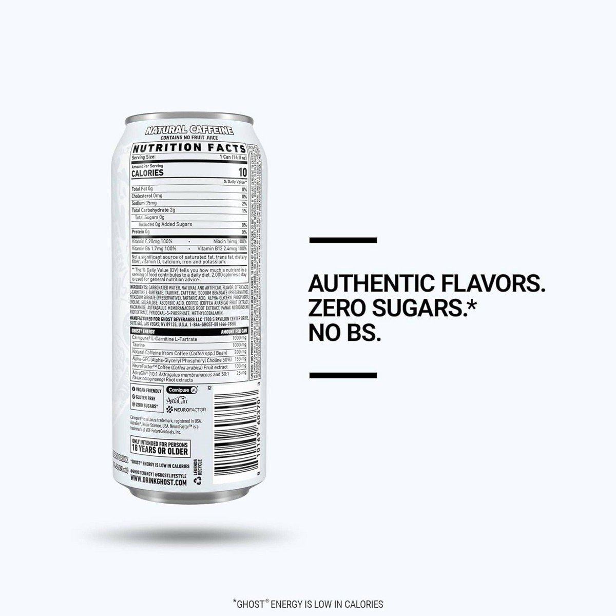 Ghost Energy Drink Original Single - 16 fl oz: Sugar-Free, Gluten-Free, Vegan - Image 3