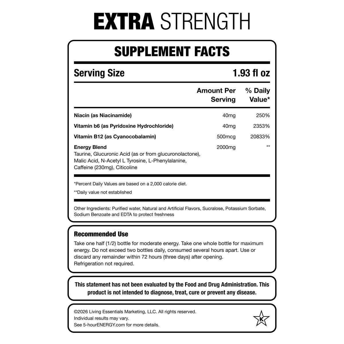 5 Hour Energy Extra Strength Shot - Variety Pack - 4pk: Liquid, Ready to Drink - Image 4