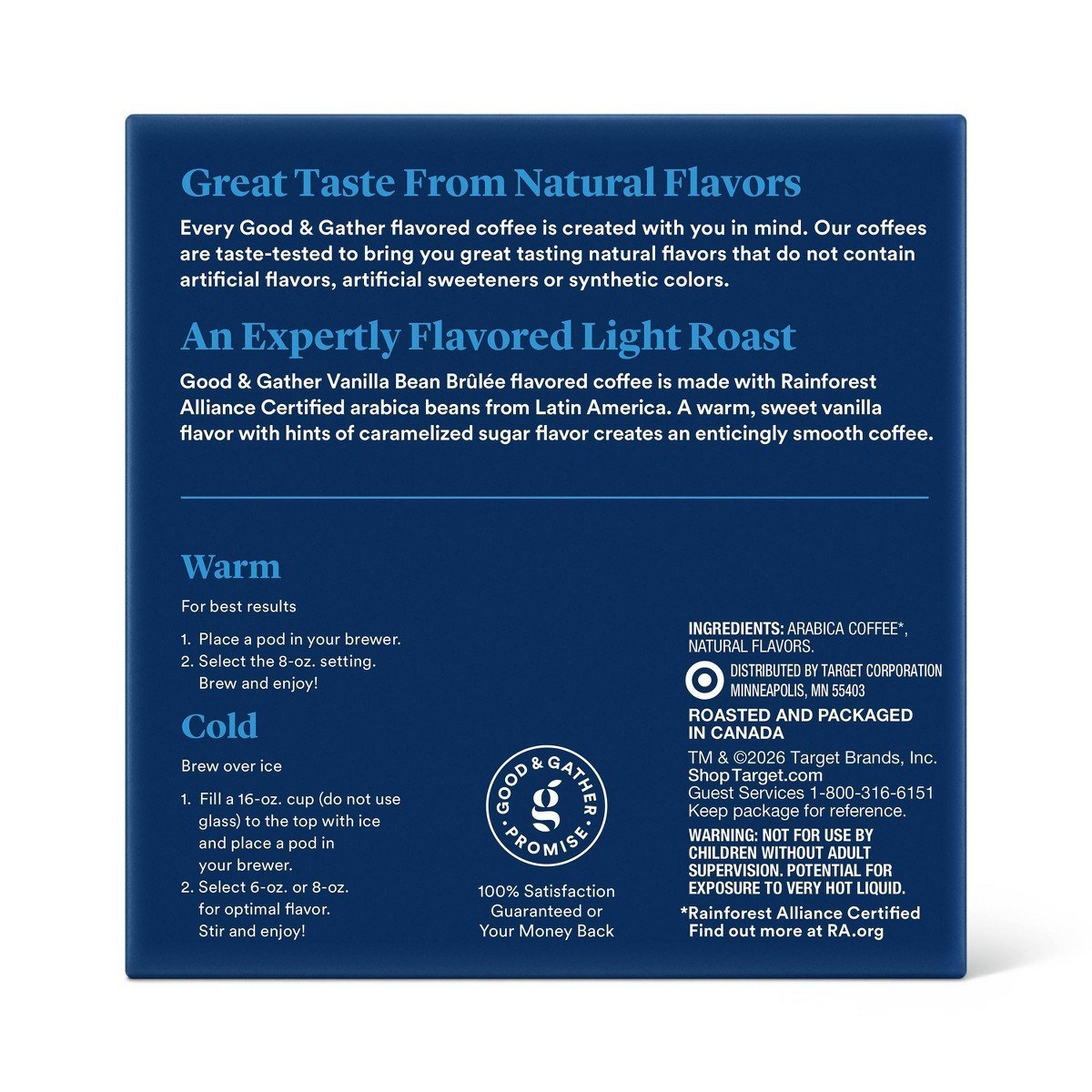 Naturally Flavored Vanilla Bean Brulee Light Roast Coffee - 16ct Single Serve Pod - Good & Gatherâ„¢ - Image 2