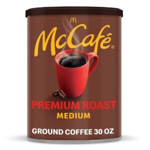McCafe Premium Roast Ground Coffee - Medium Roast - 30oz: Arabica Beans, Mocha Flavor