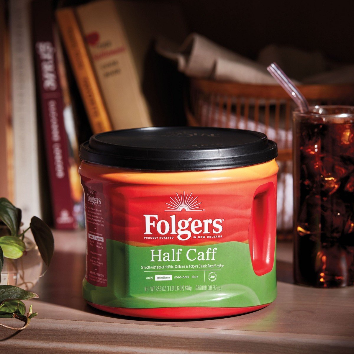 Folgers Half Caff Medium Roast Ground Coffee - 22.6oz - Image 3
