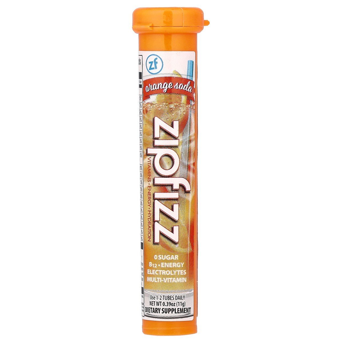 Zipfizz Energy Drink Mix, Electrolyte Hydration Powder with B12 and Multi Vitamin, Orange Soda (20 Pack) - Image 3