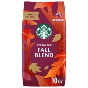 Starbucks Fall Blend Medium Roast Ground Coffee - 10oz: Arabica Beans, Spice