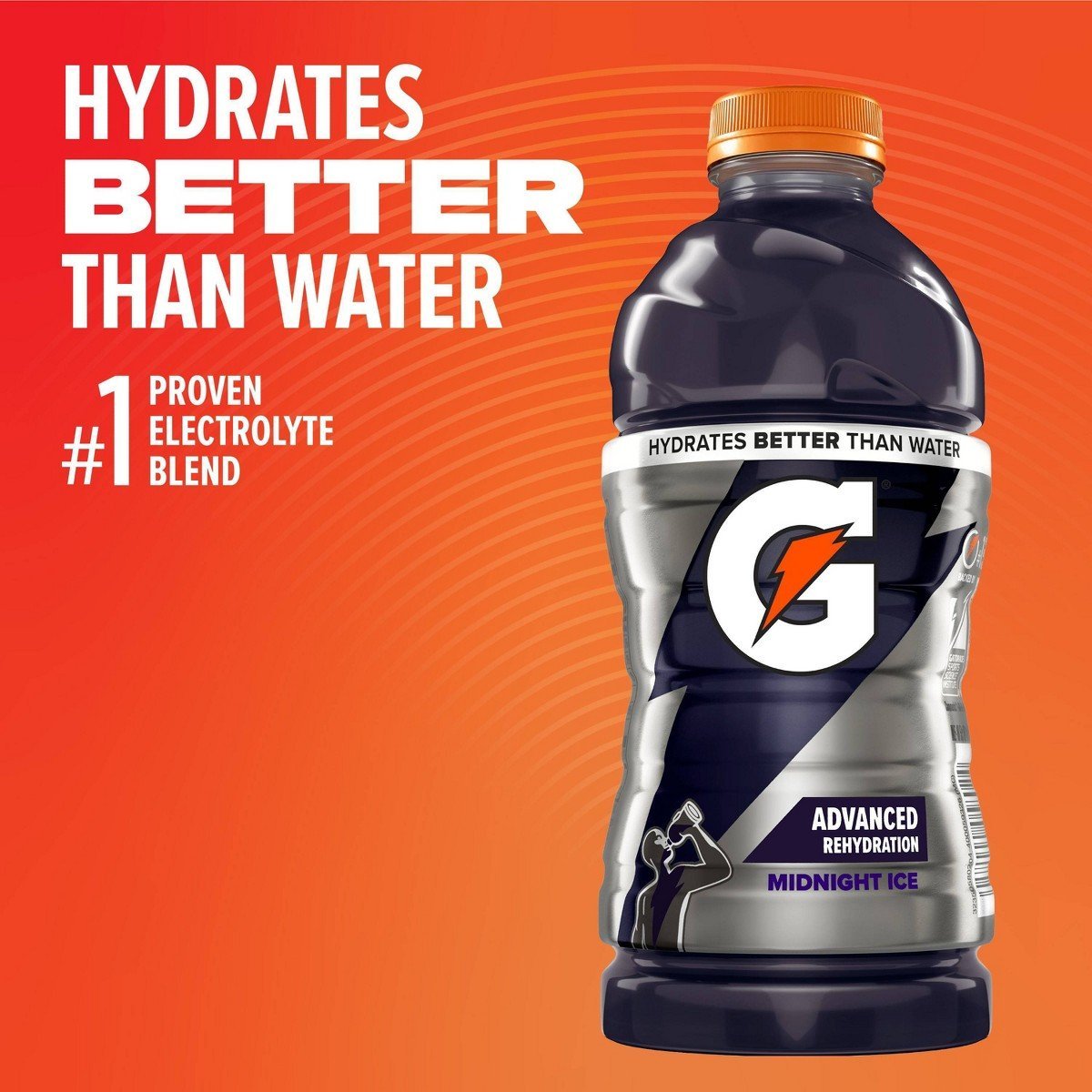 Gatorade Midnight Ice Sports Drink - 28 fl oz Bottle: Non-Caffeinated - Image 4