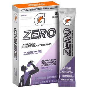 Gatorade G-Zero Powder Sticks - Grape - 8ct: Sugar-Free, No Artificial Flavor