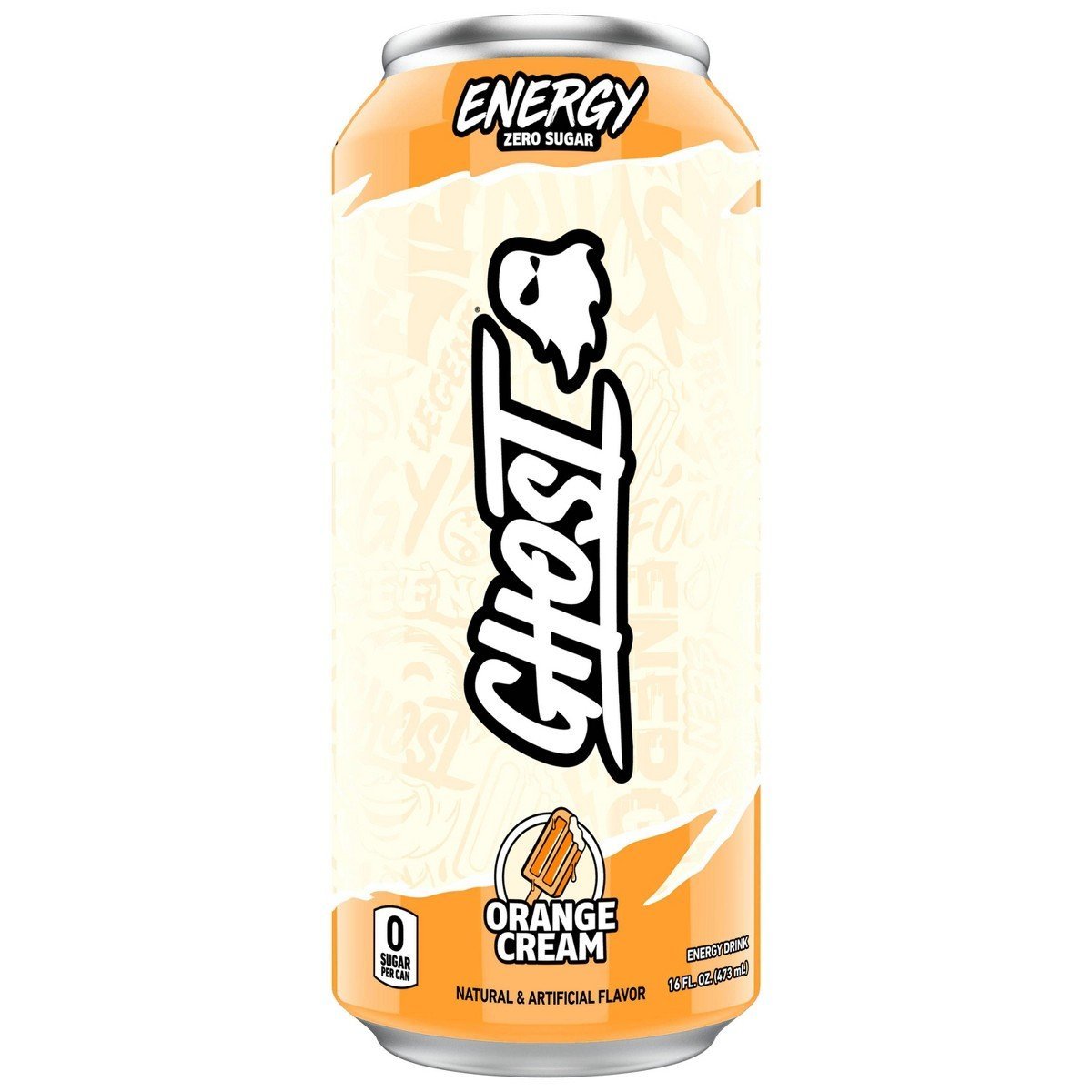 Ghost Energy Orange Cream Energy Drink - 16 fl oz: Sugar-Free, Gluten-Free, Vegan