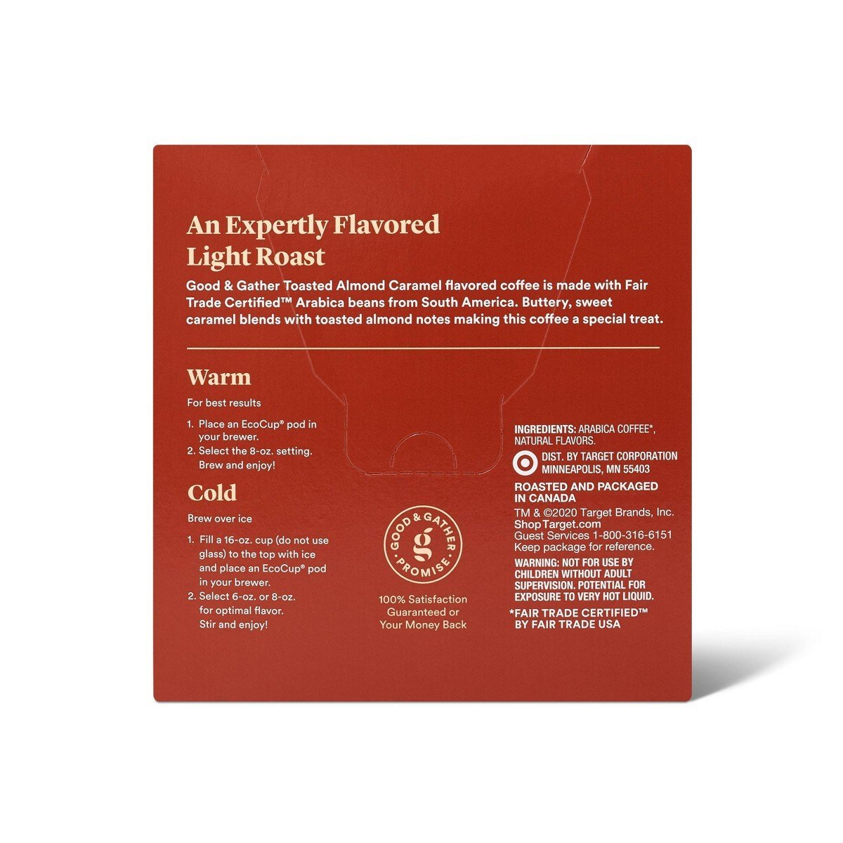 Naturally Flavored Toasted Almond Caramel Light Roast Coffee - 16ct Single Serve Pods - Good & Gatherâ„¢ - Image 3