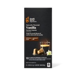 Signature Naturally Flavored Vanilla Espresso Pods Espresso Roast Coffee - 10ct - Good & Gatherâ„¢