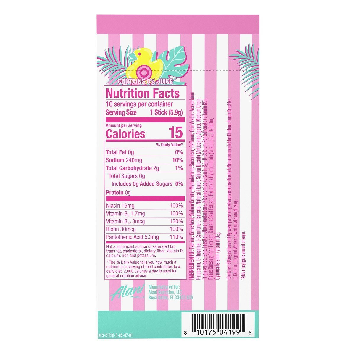 Alani Nu Cotton Candy Energy Drink - 2oz/10pk: Gluten-Free, Vegan, Caffeinated - Image 2