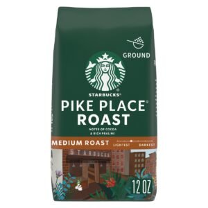 Starbucks Pike Place Roast Medium Ground Coffee - 12oz: Arabica Beans, Latin America