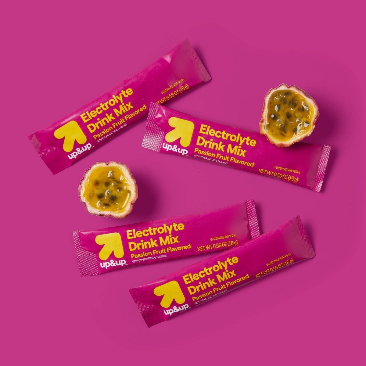 Hydration with Electrolytes Vegan Drink Mix - Passion Fruit - 11.3oz/20ct - up&up™ - Image 3