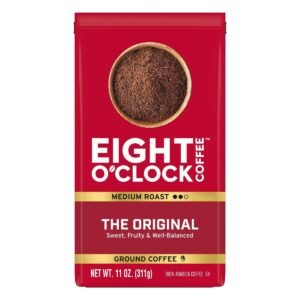 Eight O'Clock Original Medium Roast Ground Coffee - 11oz: Arabica Beans, African & Latin America Variety