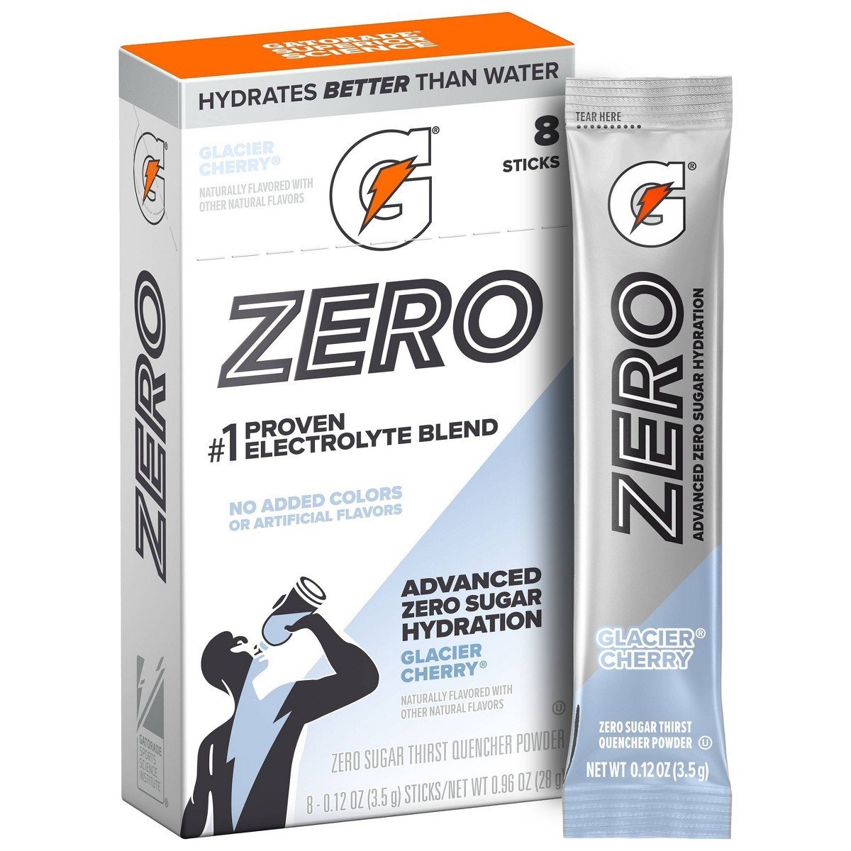 Gatorade G-Zero Powder Sticks - Glacier Cherry - 8ct