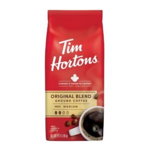 Tim Hortons Medium Roast Ground Coffee - 12oz: Arabica Beans, Unflavored