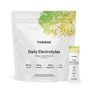 THORNE - Daily Electrolytes - Zero Sugar & Low-Calorie Electrolyte Powder Drink Mix - NSF Certified for Sport - Mango Limeade - 30 Stick Packs
