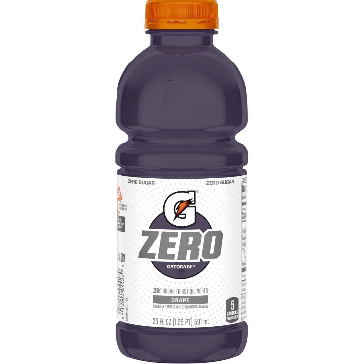 Gatorade G Zero Grape Sports Drink - 8pk/20 fl oz Bottles: Low Calorie, Non-Caffeinated - Image 4