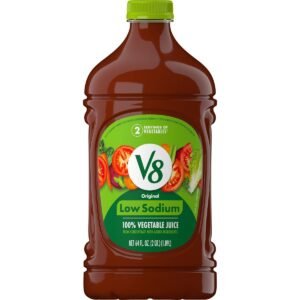 V8 Original Low Sodium 100% Vegetable Juice - 64 fl oz Bottle: Gluten-Free, No Added Sugar