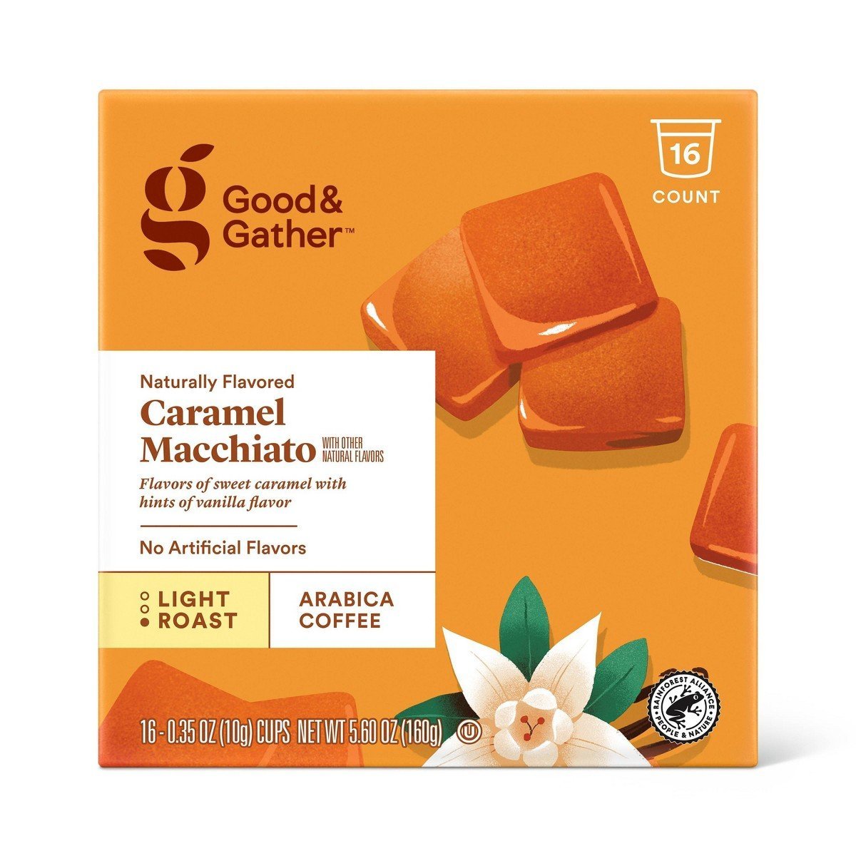 Naturally Flavored Caramel Macchiato Light Roast Coffee - 16ct Single Serve Pods - Good & Gatherâ„¢