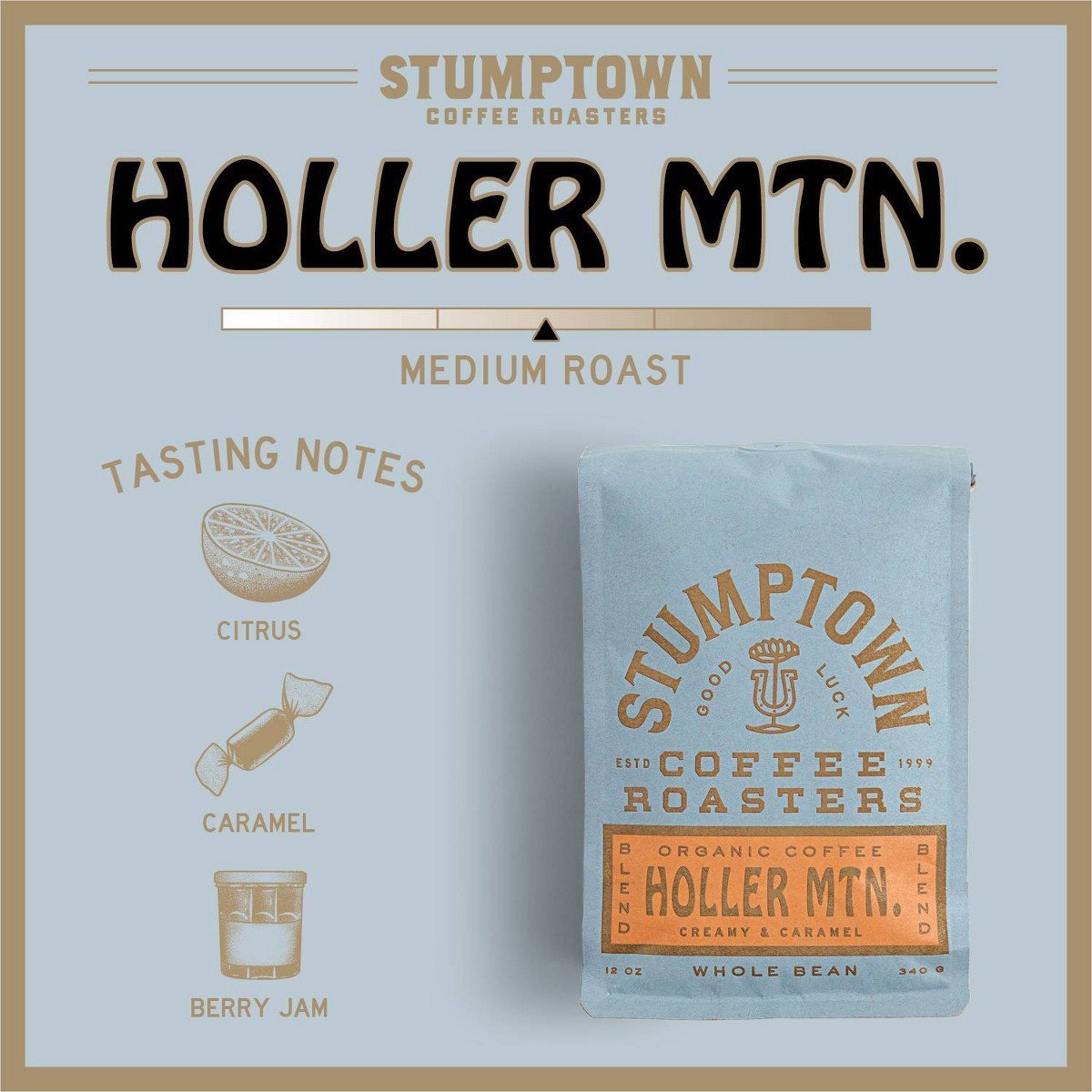 Stumptown Holler Mountain Ground Medium Roast Coffee - 12oz: Organic Certified, Arabica Beans - Image 6