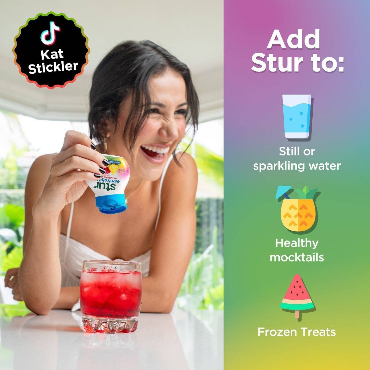 Stur Electrolytes Paradise Vibe Water Enhancer Drink Mix - 1.62 fl oz - Image 4