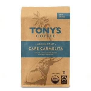 Tony'sCafé Carmelita Medium Roast Ground Coffee - 12oz: Organic Certified, Fair Trade Certified