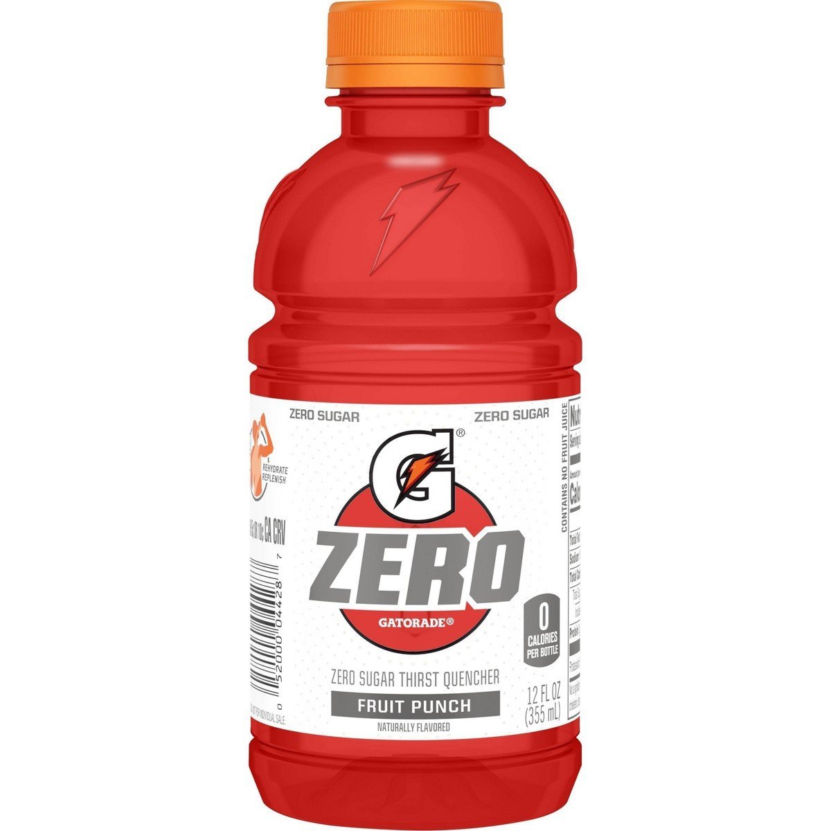 Gatorade G Zero Fruit Punch Sports Drink - 12pk/12 fl oz Bottles: Non-Caffeinated - Image 4