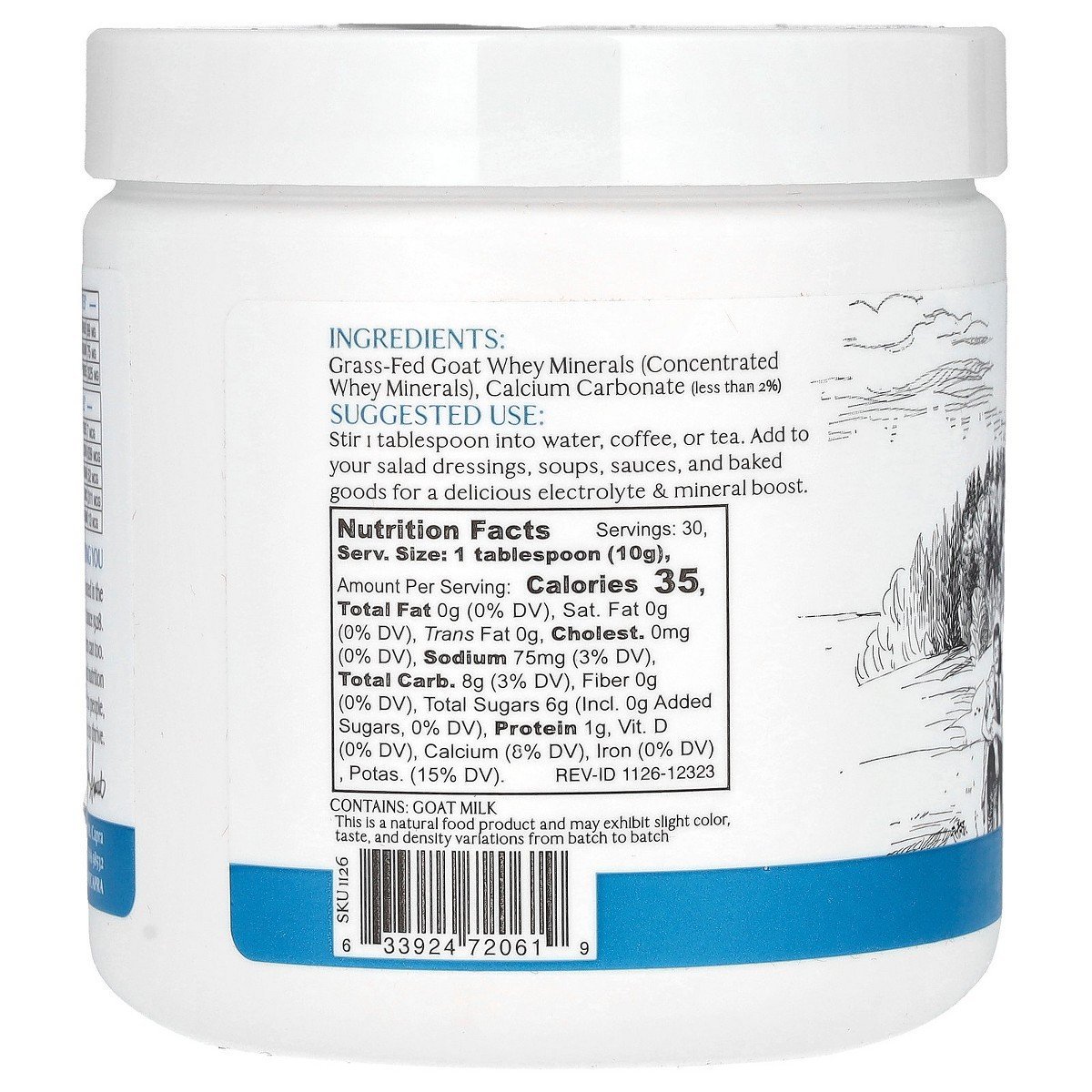Mt. Capra Clean Electrolytes + Trace Minerals, 10.6 oz (300 g) - Image 2