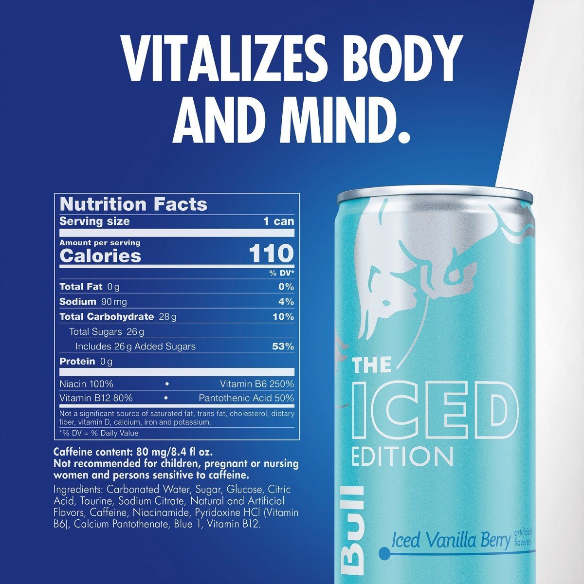 Red Bull Iced Edition Energy Drink - Iced Vanilla Berry - 8.4 fl oz: Low Fat, Caffeinated - Image 2