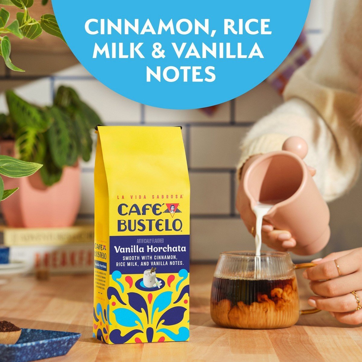 Cafe Bustelo Vanilla Horchata Medium Roast Ground Coffee - 11oz - Image 2