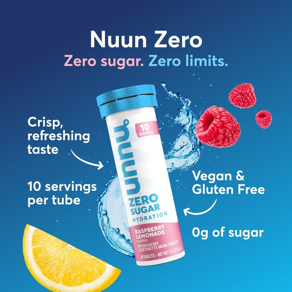 nuun Zero Sugar Variety Pack Energy and Sports Drink - Mixed Fruit - 5.4oz/30ct: Dissolving Tablets, Non-Caffeinated - Image 3