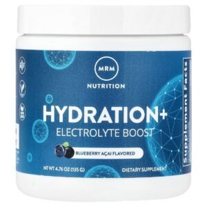 MRM Nutrition Hydration+ Electrolyte Boost, Blueberry Acai, 4.76 oz (135 g)
