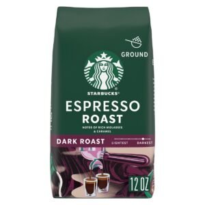 Starbucks Espresso Roast Dark Ground Coffee - 12oz: Arabica Beans, Latin America