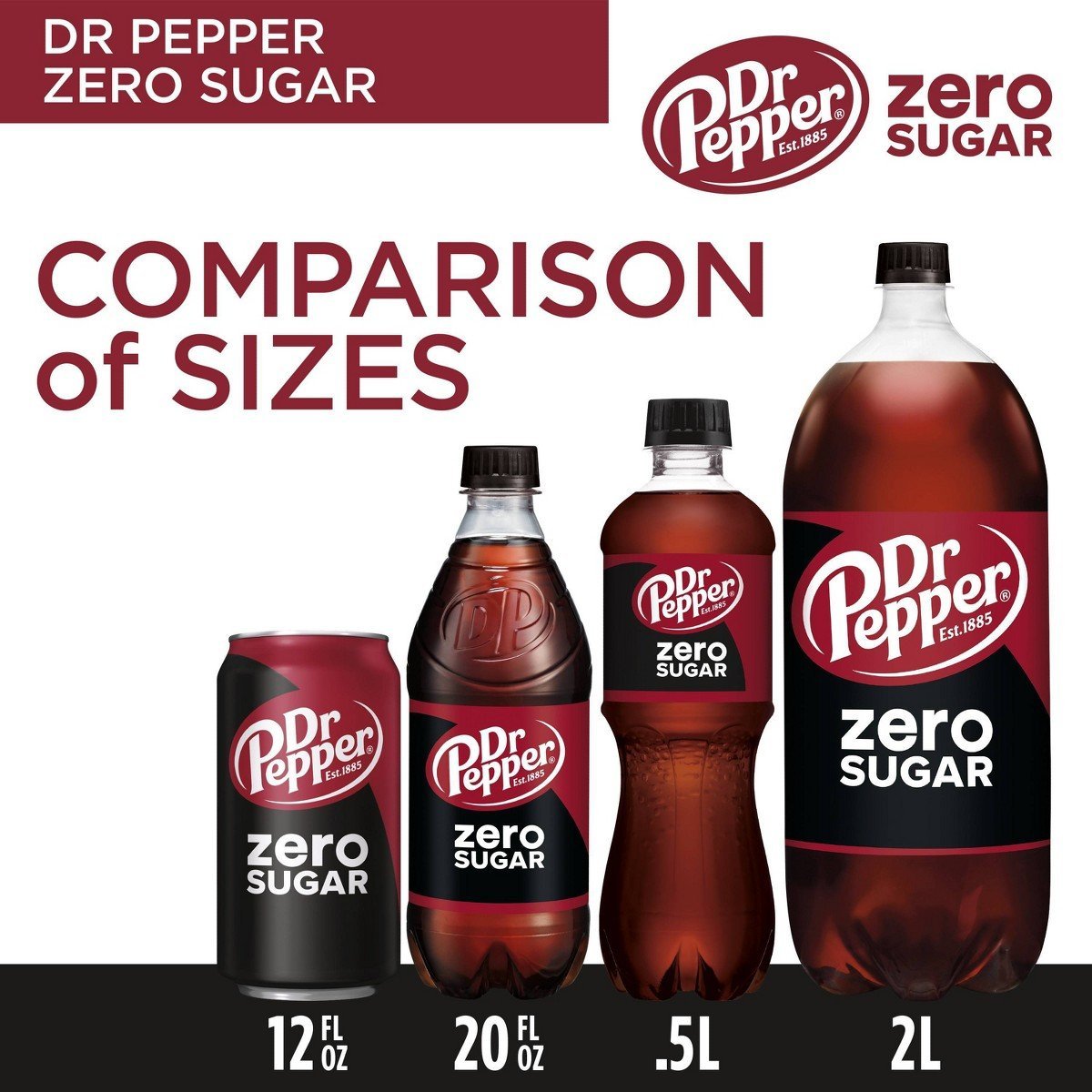 Dr Pepper Zero Sugar Soda - 12pk/12 fl oz Cans - Image 5