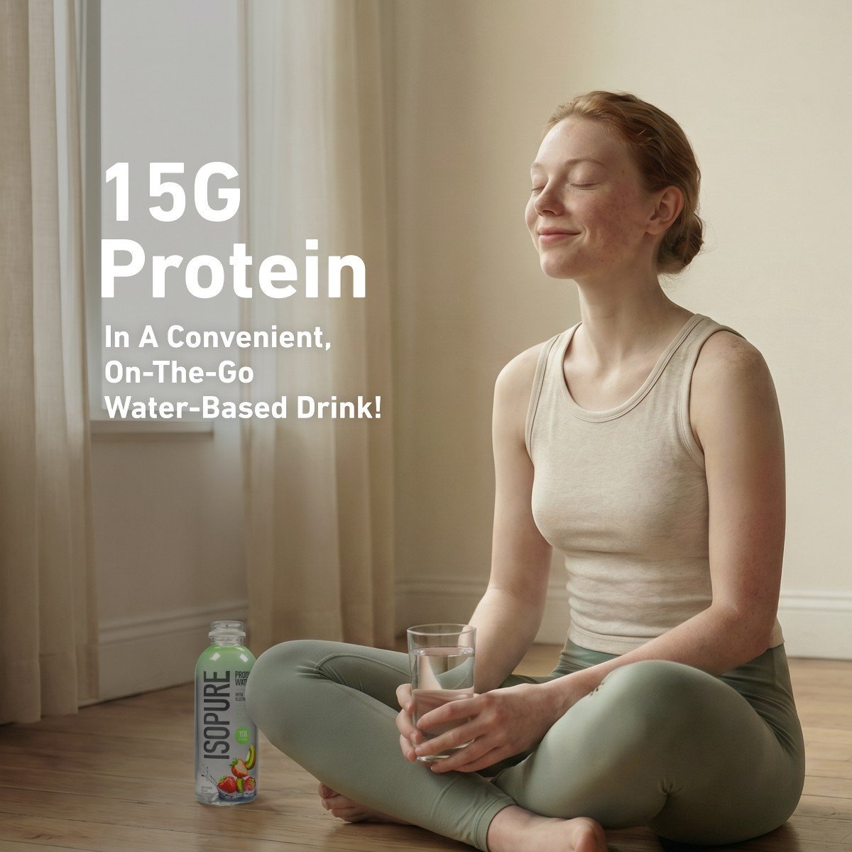 Isopure Strawberry Kiwi 15g Clear Protein Water with Electrolytes - 4pk/20 fl oz: Caffeine Free - Image 5
