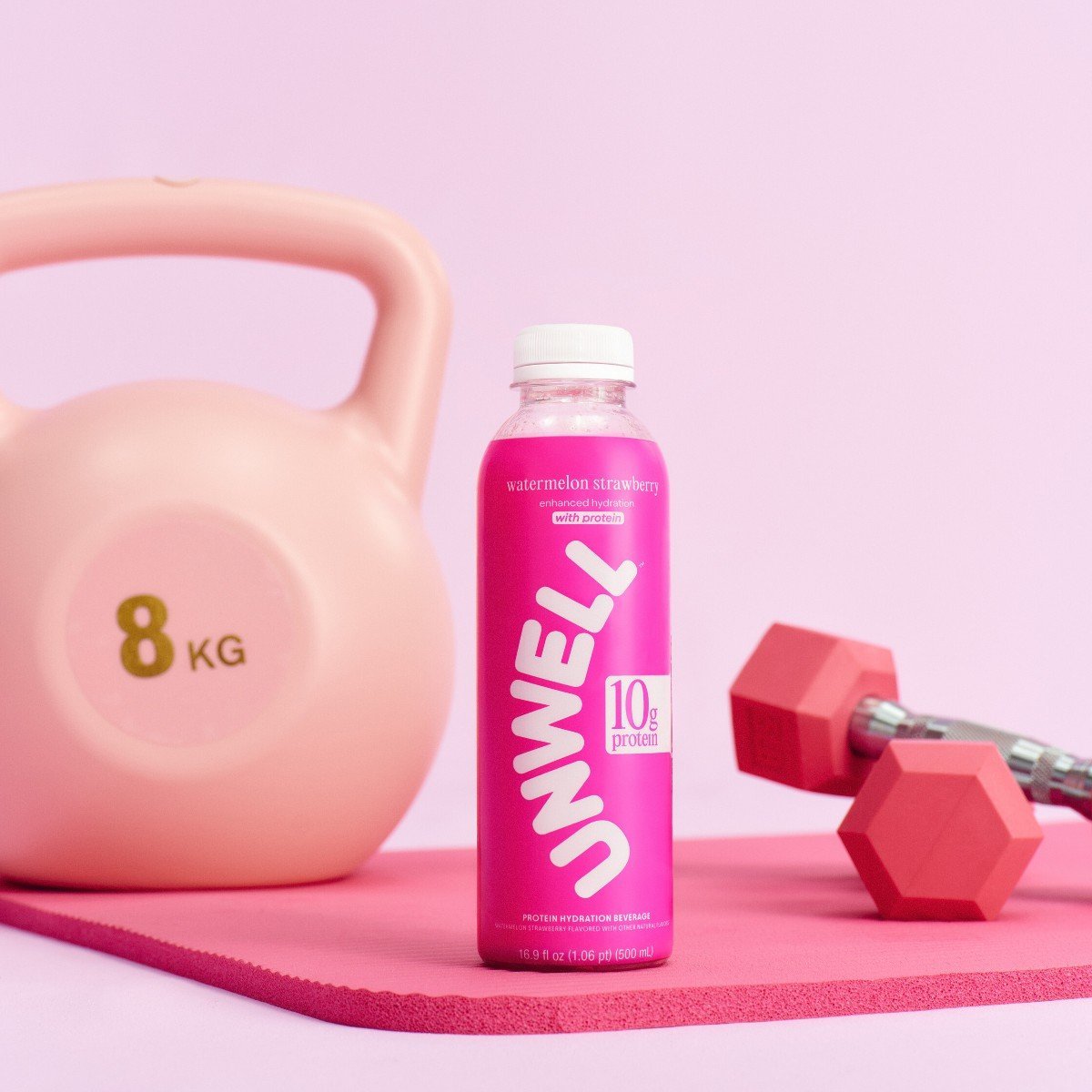 Unwell Hydration Protein Drink with Electrolytes and 10g Whey Protein Isolate Watermelon Strawberry - 16.9 fl oz: Gluten-Free, Caffeine-Free - Image 5
