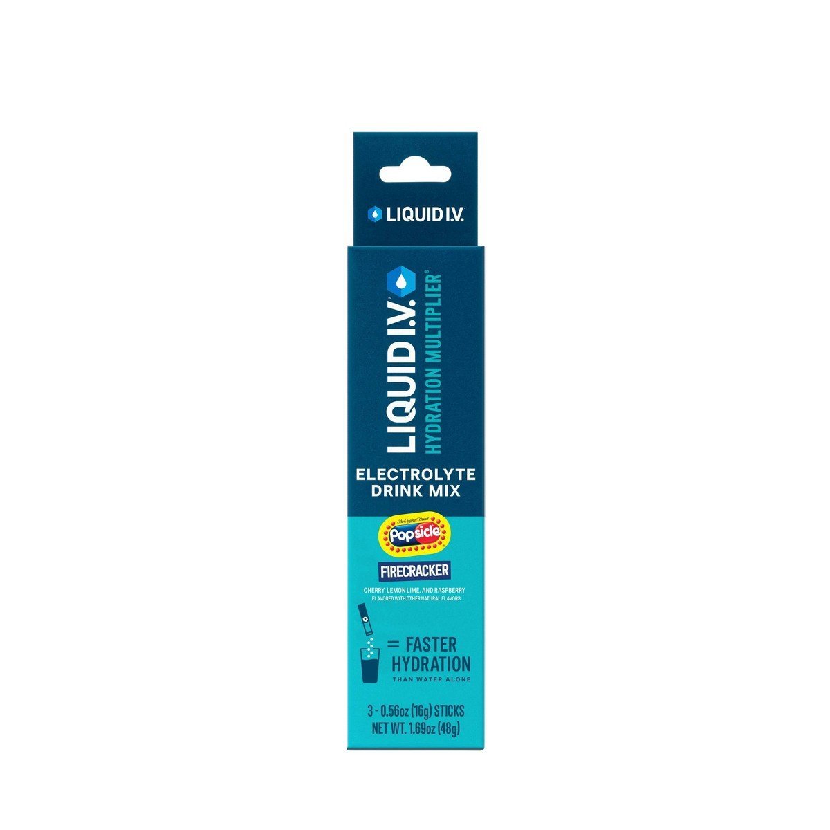Liquid I.V. Hydration Multiplier Vegan Powder Electrolyte Supplements - Popsicle Firecracker - 0.56oz/3ct - Image 3