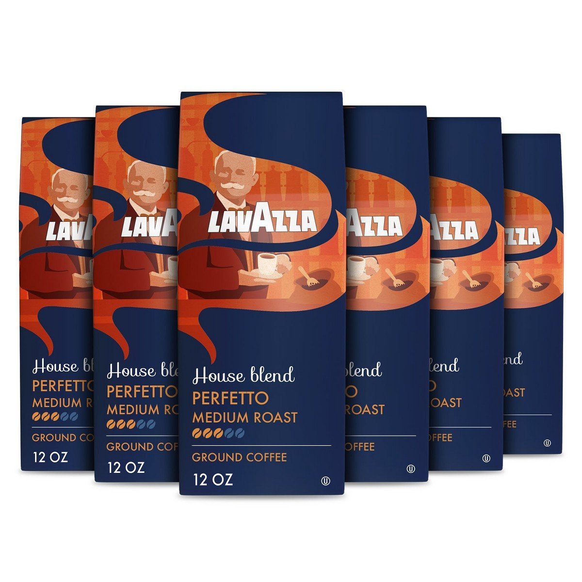 Lavazza House Blend Perfetto Ground Coffee, Medium Roast, 100% Arabica, 12 oz Bag (Pack of 6) N/A 1