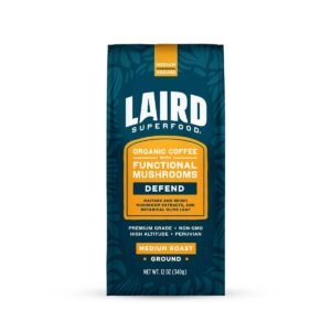 Laird Superfood Medium Roast Defend Functional Mushroom Ground Coffee - 12oz