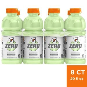 Gatorade G Zero Lime Cucumber Sports Drink - 8pk/20 fl oz Bottles: Non-Caffeinated, Low Calorie