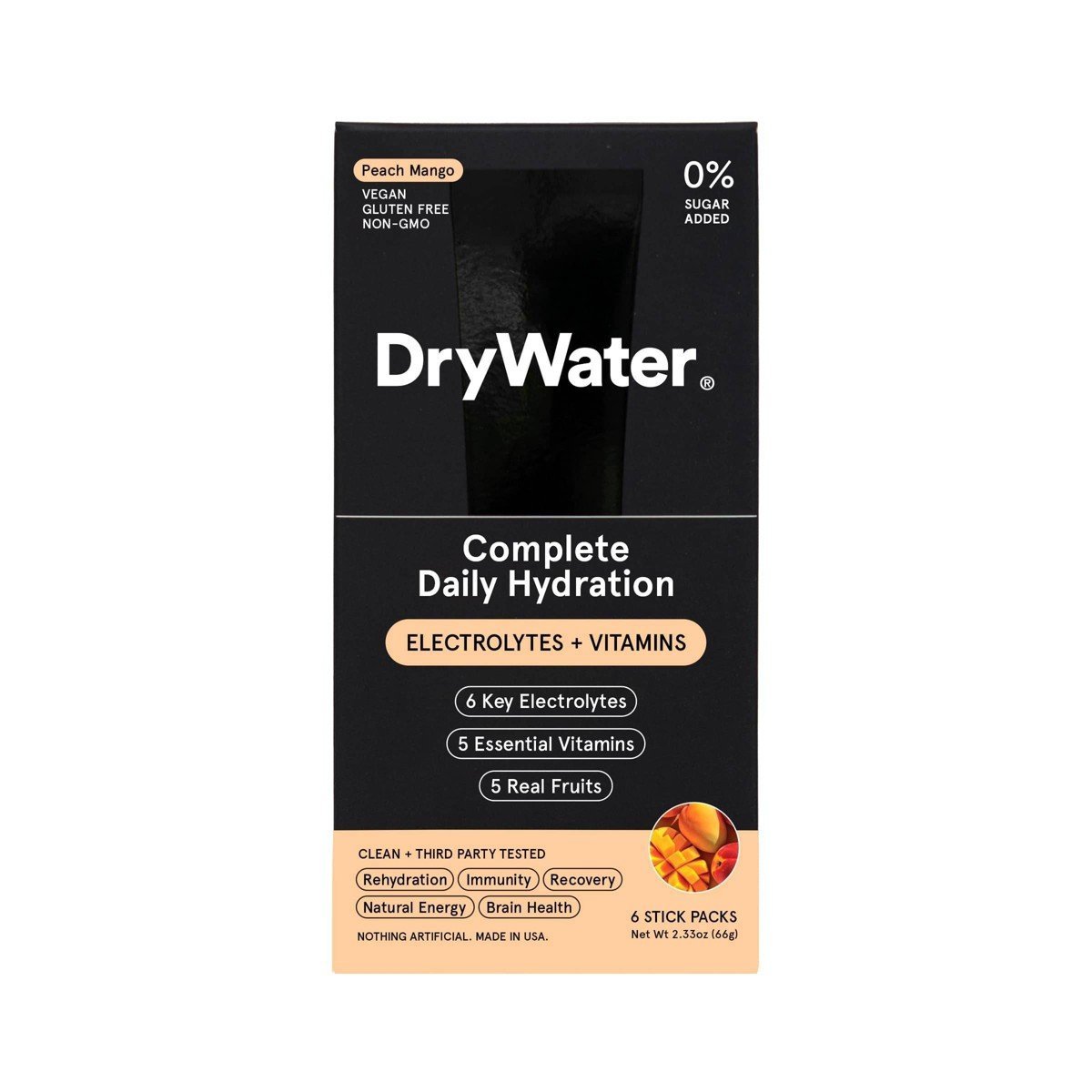 DryWater Peach & Mango - 6ct - Image 2